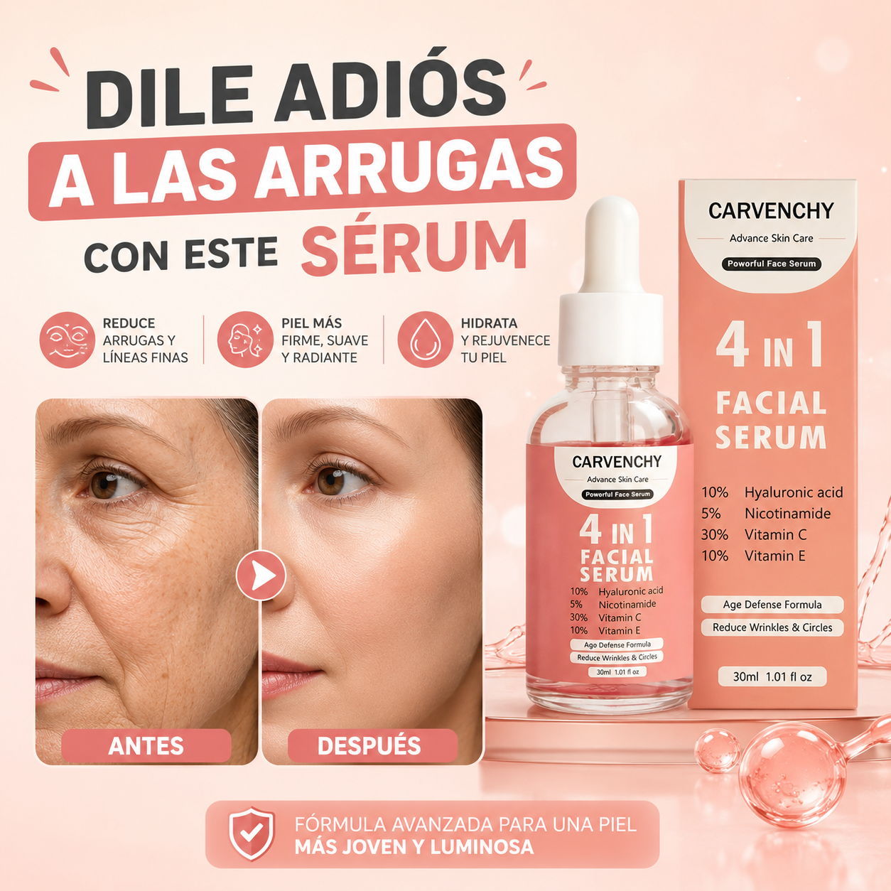 Serum Antiarrugas y Antimanchas Carvenchy