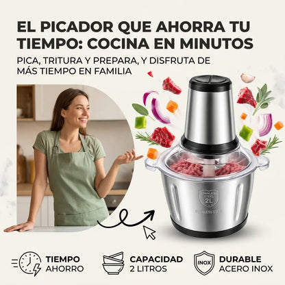 Molino Picador Eléctrico en Acero Inoxidable